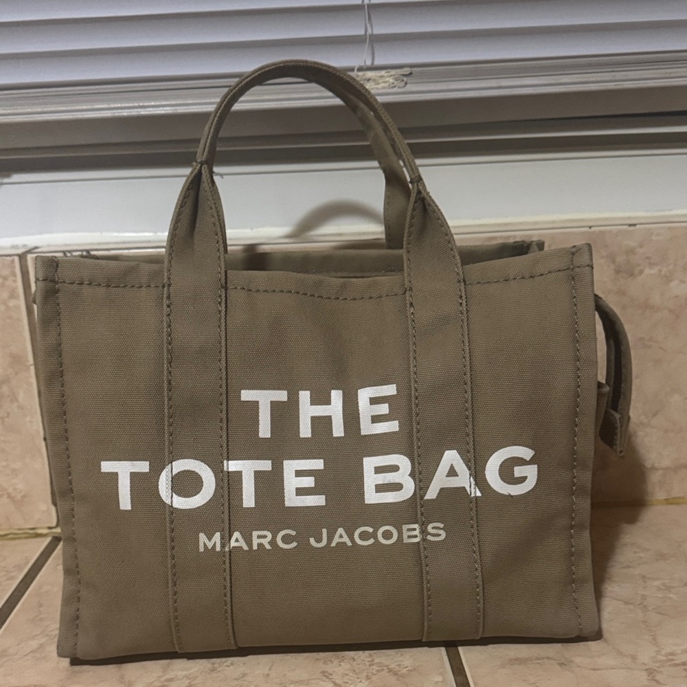Marc Jacobs Brown Tote with White Lettering